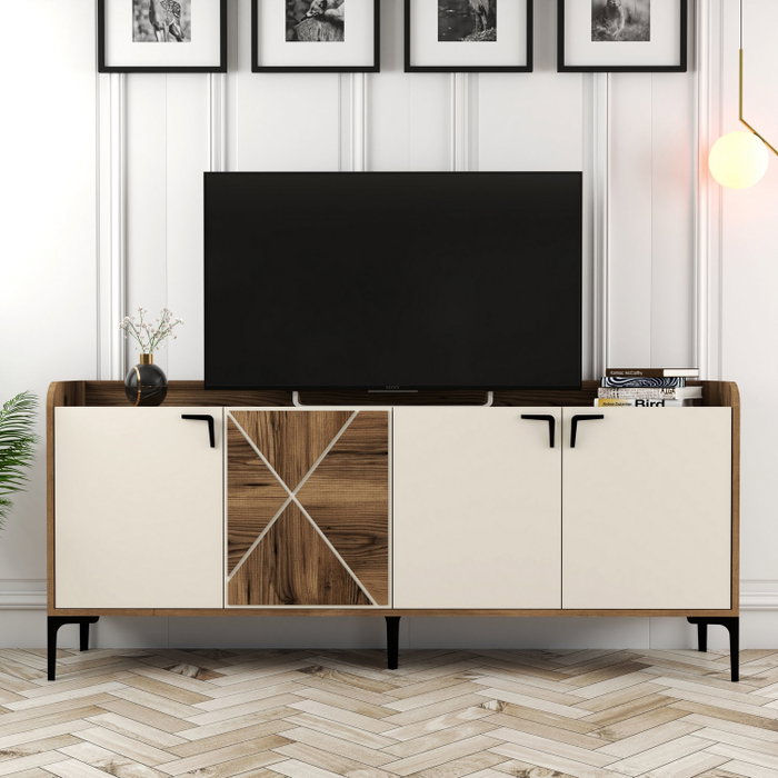 Hanah Home Venedik Consola Nogal y Crema
